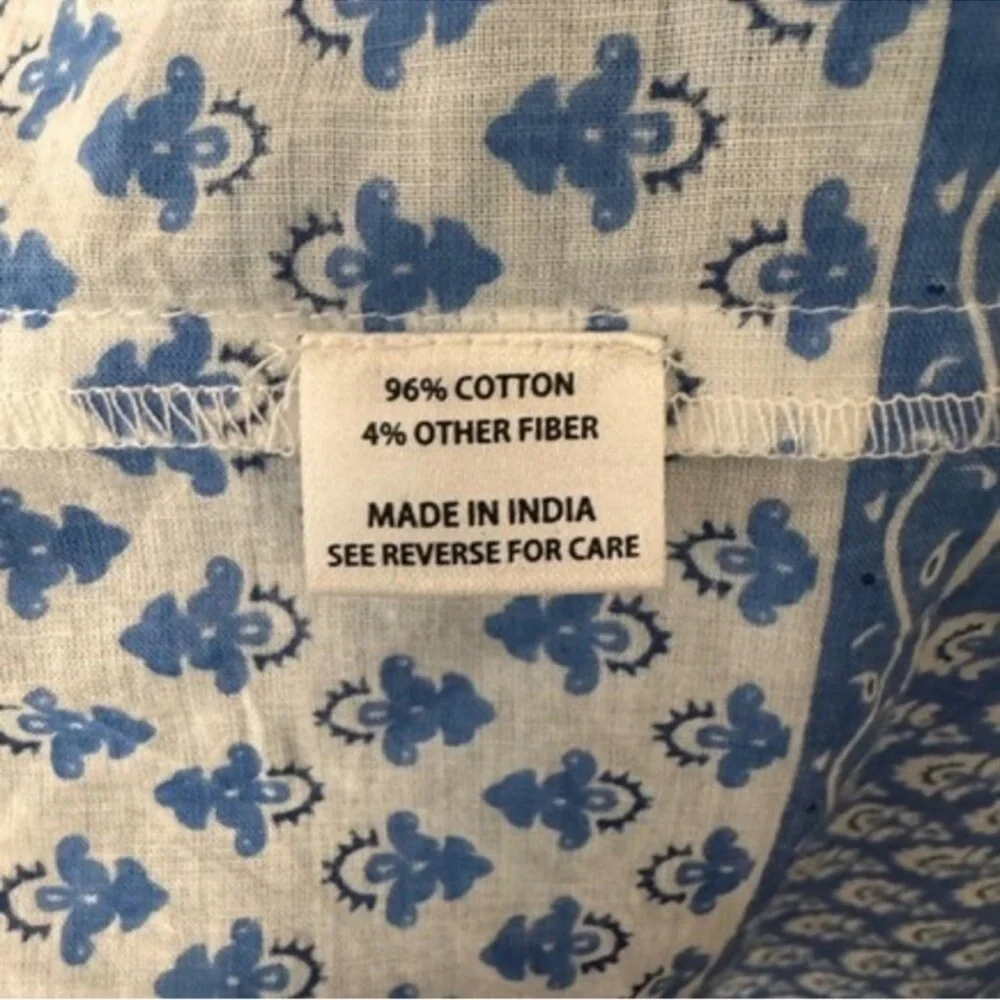 Tuckernuck Salty Paloma Blue and White Patterned Midi Dress - Picture 6 of 7